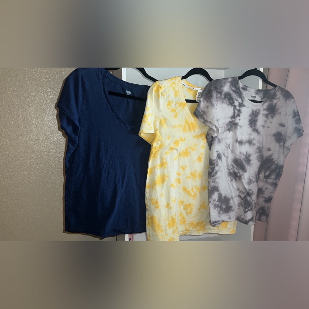 Pink Basic Tees (Crew Neck and V-Neck)